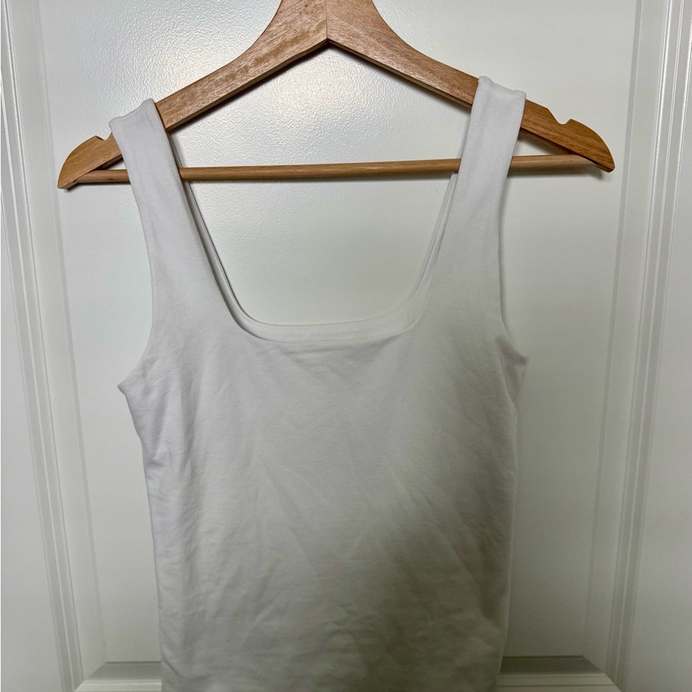 Abercrombie White Seamless Squareneck Tank Women's Top
